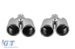 Diffusore di tipo X3M con terminali cromati adatto per paraurti posteriore M Technik su BMW X3 F25 2014-2017 -oo--oo--image-6132239