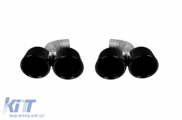 Diffusore di tipo X4M con terminali neri adatto per paraurti posteriore M su BMW X4 G02 dopo il 2018 -oo--oo--image-6148661