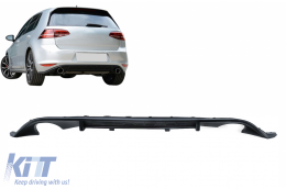 Diffusore Gemello Uscita per Singolo Scarico Punte per VW Golf 7 13-16 GTI Look-image-6057514