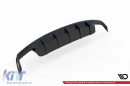 Diffusore Maxton Design adatto per paraurti posteriore S8 su Audi A8 D4 2015-2017, verniciato nero-image-6140497