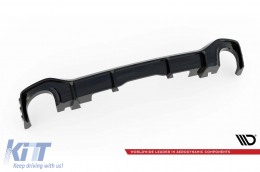 Diffusore Maxton Design adatto per paraurti posteriore di Audi RSQ8 MK1 dopo il 2019, verniciato di nero-image-6235896