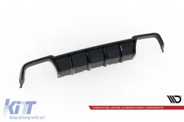 Diffusore Maxton Design adatto per paraurti posteriore M su BMW X3 F97 dopo il 2021 -oo--oo-, verniciato nero-image-6236335