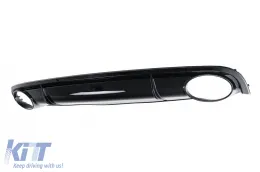 Diffusore Paraurti Scarico Punte per Audi A7 4G 2010-2014 RS7 Look Nero-image-6276062
