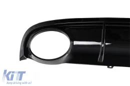 Diffusore Paraurti Scarico Punte per Audi A7 4G 2010-2014 RS7 Look Nero-image-6276064