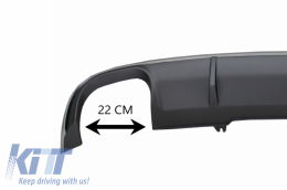 Diffusore per AUDI A4 B9 8W Berlina Avant 16-18 scarico marmitta Spoiler S4 Look-image-6055119