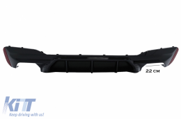 Diffusore per BMW 5 G30 G31 M5 Limo Touring 17+ Suggerimenti Nero Lucido-image-6099044