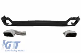 image-49-Diffusore per BMW F15 13-18 M-Tech V8 Look Piazza Scarico solo Paraurti Standard