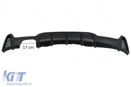 Diffusore per BMW Serie 4 F32 F33 F36 13-19 M Look Sinistro Doppia Uscita Nero-image-6085484