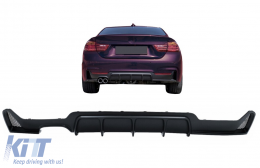 Diffusore per BMW Serie 4 F32 F33 F36 13-19 M Look Sinistro Doppia Uscita Nero-image-6086407