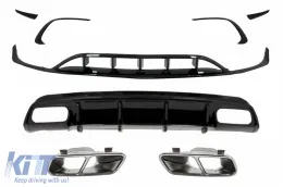 image-77-Diffusore per Mercedes A W176 15-18 Punte Splitter Alette Aero A45 Facelift Look