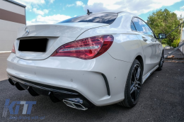 Diffusore per MERCEDES CLA W117 13-18 Facelift CLA45 Carbonio Look Silenziatore Cromo-image-6072945