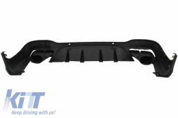 Diffusore per Mercedes GLC X253 SUV 15-19 GLC63 Scarico Silenziatore Punte Argento-image-6055499