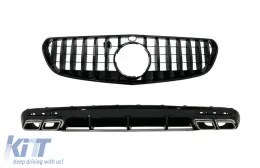image-66-Diffusore per Mercedes S C217 A217 Cabrio 2014-2017 S63 Look Cromo Punte Griglia Nero