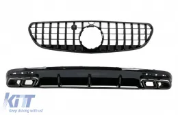 image-78-Diffusore per Mercedes S C217 Coupe A217 Cabrio 18-20 S63 Facelift Look Grille Silenziatore Punte