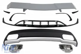 image-53-Diffusore per Mercedes W176 2015-2018 Pacco Scarico Splitters Fins Aero Spoiler