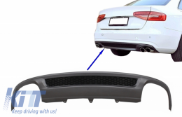 Diffusore per paraurti standard AUDI A4 B8 Facelift Limo Avant 12-15 S-Line Look-image-6056108