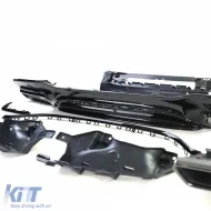 Diffusore posteriore sportivo con doppi terminali neri adatto per Mercedes S-Class W222 17-20-image-6191390
