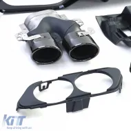 Diffusore posteriore sportivo con terminali di scarico neri adatto per Mercedes E-Class W213 Sedan dal 16-image-6192082