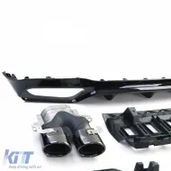 Diffusore posteriore sportivo con terminali di scarico neri adatto per Mercedes E-Class W213 Sedan dal 16-image-6192084