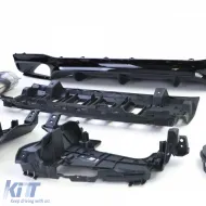 Diffusore posteriore sportivo con terminali di scarico neri adatto per Mercedes E-Class W213 Sedan dal 16-image-6192087