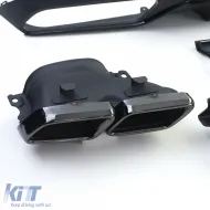 Diffusore posteriore sportivo con terminali di scarico neri adatto per Mercedes C C205 Coupe 15-18-image-6196706