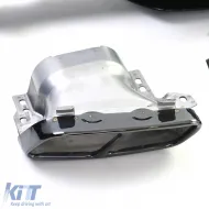 Diffusore posteriore sportivo con terminali di scarico neri adatto per Mercedes A-Class W176 dal 15-image-6200127