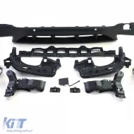Diffusore posteriore sportivo con terminali di scarico cromati adatto per Mercedes GLC X253 SUV 15-19-image-6202807