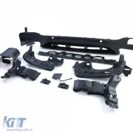 Diffusore posteriore sportivo con terminali di scarico cromati adatto per Mercedes GLC X253 SUV 15-19-image-6202813