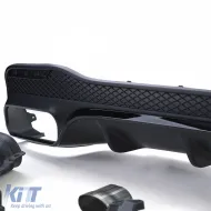 Diffusore posteriore sportivo con terminali di scarico neri adatto per Mercedes GLE W166 15-18-image-6257223