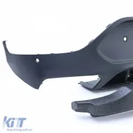 Diffusore posteriore sportivo con terminali di scarico neri adatto per Mercedes GLC Coupe C253 2016-2019-image-6257359