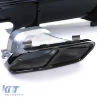 Diffusore posteriore sportivo con terminali di scarico neri adatto per Mercedes CLA C117 13-19-image-6257694