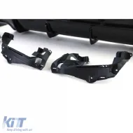 Diffusore posteriore sportivo con terminali di scarico neri adatto per Mercedes CLA C117 13-19-image-6257698
