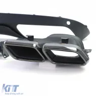 Diffusore posteriore sportivo con terminali neri adatto per Mercedes W205 berlina 14-18-image-6203139