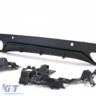 Diffusore posteriore sportivo con terminali neri adatto per Mercedes W205 berlina 14-18-image-6203143