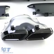 Diffusore posteriore sportivo con terminali neri adatto per Mercedes GLE V167 dal 18-image-6257583