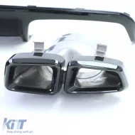 Diffusore posteriore sportivo con terminali neri adatto per Mercedes CLS C218 Facelift 14-18-image-6257798