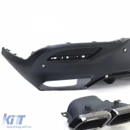 Diffusore posteriore sportivo + doppie uscite di scarico nere per Mercedes GLE Coupe C292-image-6201079