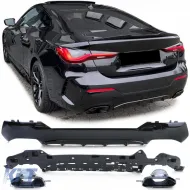 image-38-Diffusore posteriore sportivo lucido + terminali di scarico look 440 adatto per BMW Serie 4 G22 G23 420 430