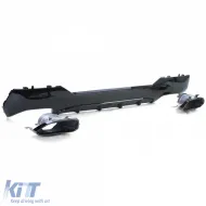 Diffusore posteriore sportivo lucido + terminali di scarico look 440 adatto per BMW Serie 4 G22 G23 420 430-image-6207335