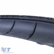 Diffusore posteriore sportivo nero lucido con terminali cromati adatto per Mercedes CLA C117 16-19-image-6192315