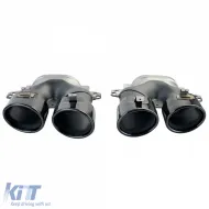Diffusore posteriore sportivo + terminali di scarico neri adatti per Mercedes CLS C257 2018-2023-image-6208390