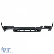 Diffusore posteriore sportivo + terminali di scarico rotondi neri adatti per Mercedes GLC X253 19-22 facelift-image-6208509
