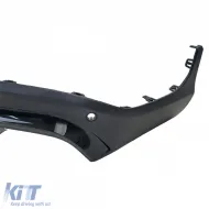 Diffusore posteriore sportivo + terminali di scarico rotondi neri adatti per Mercedes GLC X253 19-22 facelift-image-6208511