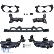 Diffusore posteriore sportivo + terminali di scarico rotondi neri adatti per Mercedes GLC X253 19-22 facelift-image-6208516