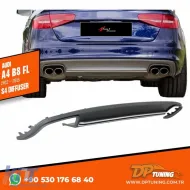 image-16-Diffusore posteriore stile A4 B8 FL S4 sinistro+destro uscite doppie grigio scuro ABS / 2012-2015 (Bmp standard)