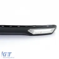 Diffusore posteriore + terminali di scarico look W12 adatto per Audi A6 C7 4G 10-14 2.8 3.0 senza S-Line-image-6192446