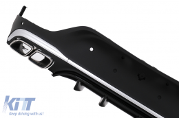 Diffusore Scarico Argento Punte per Mercedes GLC Coupé Facelift C253 20- GLC63 Look-image-6084491