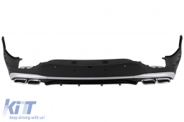 Diffusore Scarico Argento Punte per Mercedes GLC Coupé Facelift C253 20- GLC63 Look-image-6084493