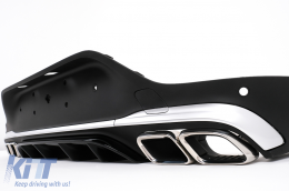 Diffusore Scarico Argento Punte per Mercedes GLC Coupé Facelift C253 20- GLC63 Look-image-6084494
