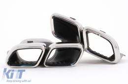 Diffusore Scarico Argento Punte per Mercedes GLC Coupé Facelift C253 20- GLC63 Look-image-6084497